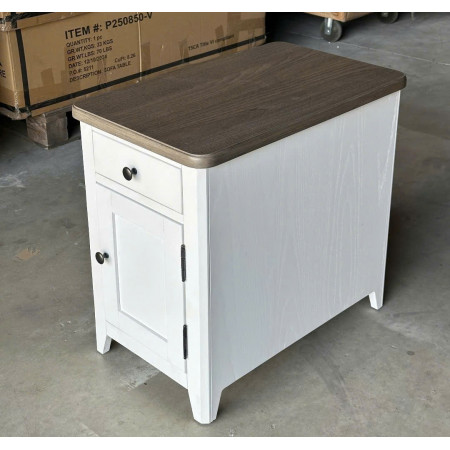 P2728-32 : Tủ Góc , Tủ Trang Trí - Màu Trắng + Nâu